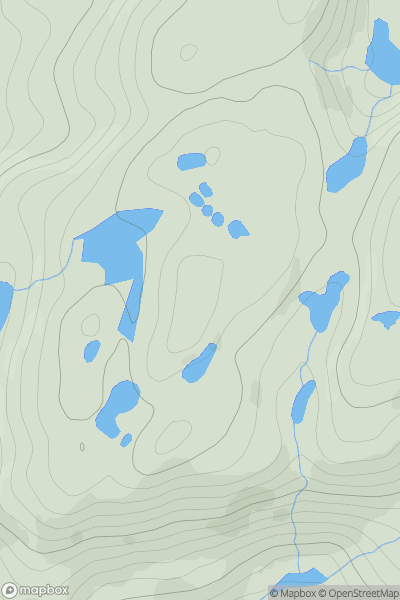 Thumbnail image for Meall Loch Airigh Alasdair West Top showing contour plot for surrounding peak