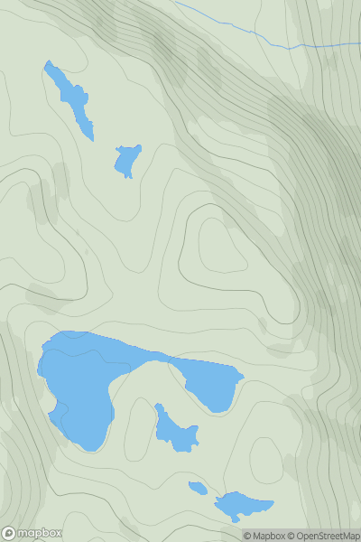 Thumbnail image for Stob Loch Doire na h-Airighe showing contour plot for surrounding peak