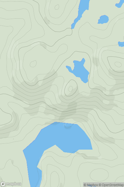 Thumbnail image for Creag Ruadh Loch nam Buainichean showing contour plot for surrounding peak