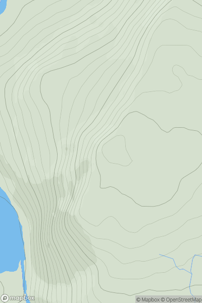 Thumbnail image for Creag na Rianaich showing contour plot for surrounding peak