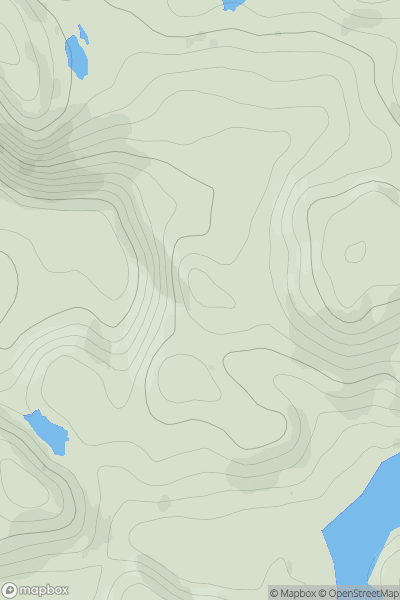 Thumbnail image for Meallan Aluinn showing contour plot for surrounding peak
