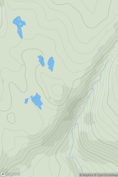 Thumbnail image for Cnoc a' Choire Bhig showing contour plot for surrounding peak