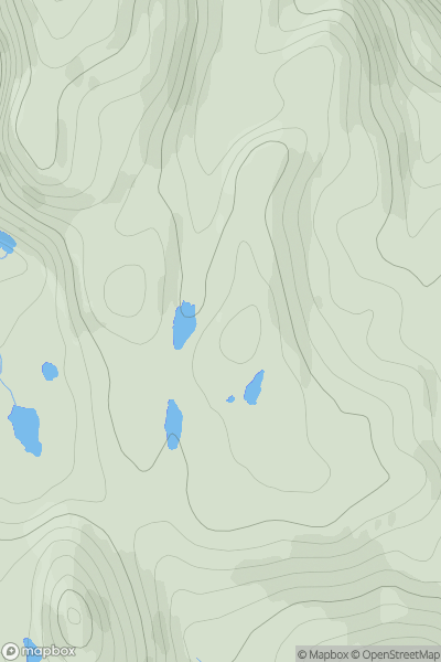 Thumbnail image for Creag Mhor Thollaidh SE Top showing contour plot for surrounding peak