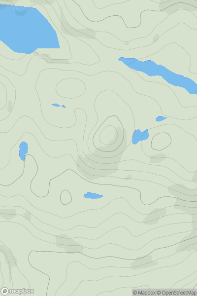 Thumbnail image for Meall an Triubhais Dhuibh showing contour plot for surrounding peak