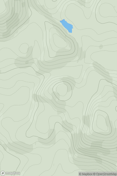 Thumbnail image for Meall Aundrary NW Top showing contour plot for surrounding peak