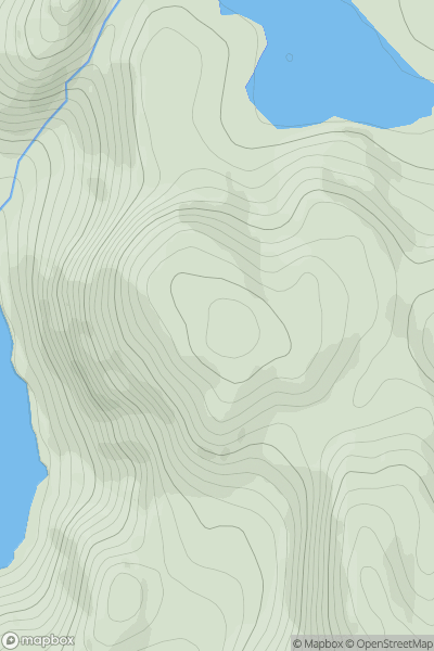 Thumbnail image for Meall Ceann na Creige showing contour plot for surrounding peak