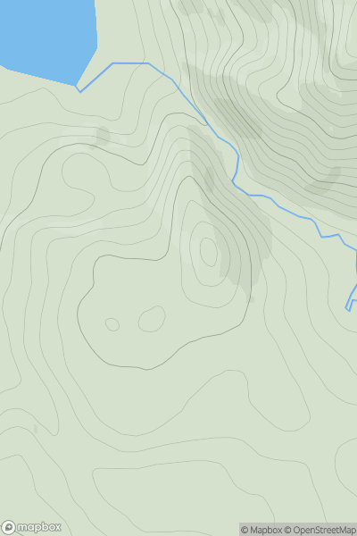 Thumbnail image for A' Chosag showing contour plot for surrounding peak