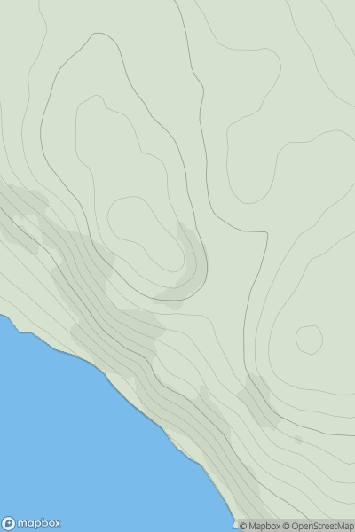 Thumbnail image for Meall Searraig showing contour plot for surrounding peak