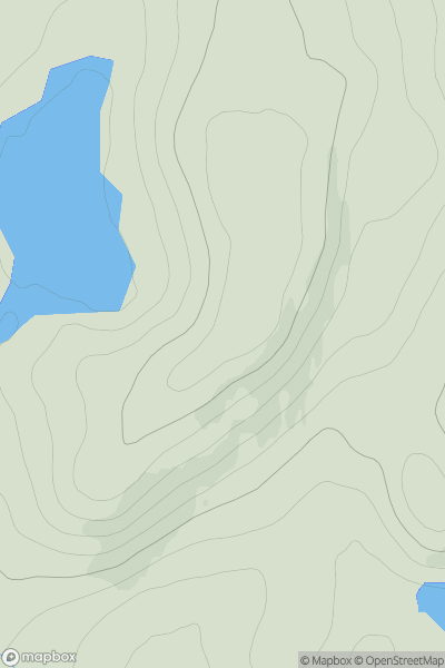 Thumbnail image for Druim Loch nan Liagh showing contour plot for surrounding peak