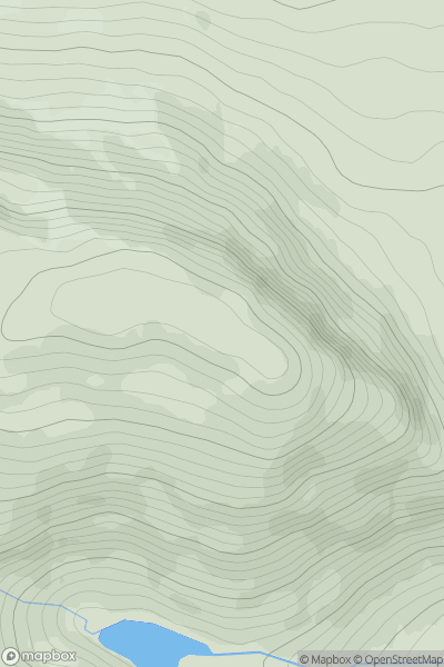 Thumbnail image for Sgurr a' Mhuilinn showing contour plot for surrounding peak