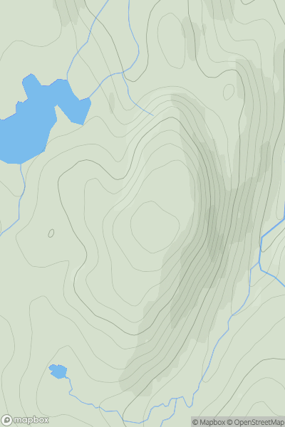 Thumbnail image for Meall a' Gharbhgair showing contour plot for surrounding peak
