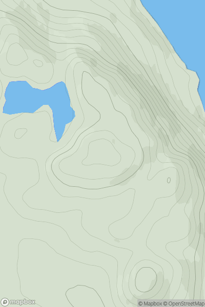 Thumbnail image for Meall Loch Chriostina showing contour plot for surrounding peak