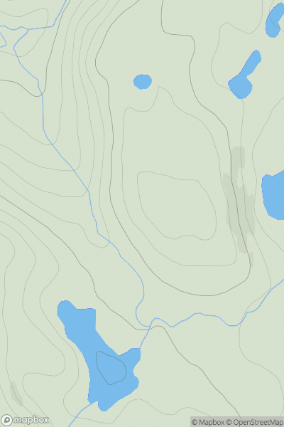 Thumbnail image for Meall Loch a' Mhuilinn showing contour plot for surrounding peak