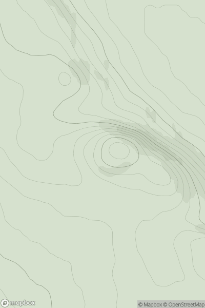 Thumbnail image for Creag Choic showing contour plot for surrounding peak
