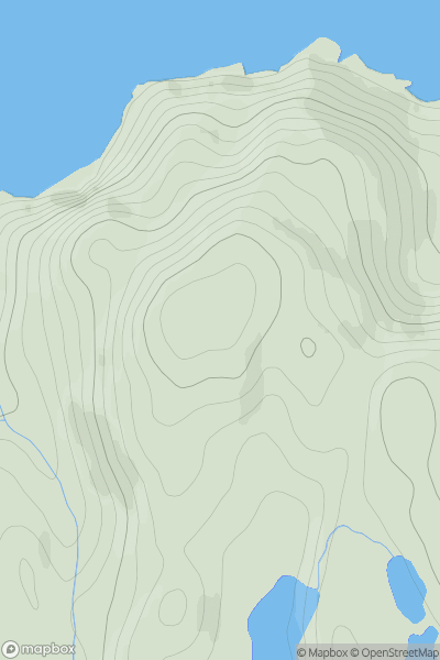 Thumbnail image for A' Bhainlir showing contour plot for surrounding peak