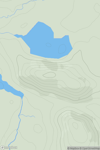 Thumbnail image for Meall na Dubh Chlaise showing contour plot for surrounding peak