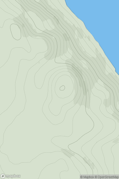 Thumbnail image for Meall an Alltain-chuilinn showing contour plot for surrounding peak
