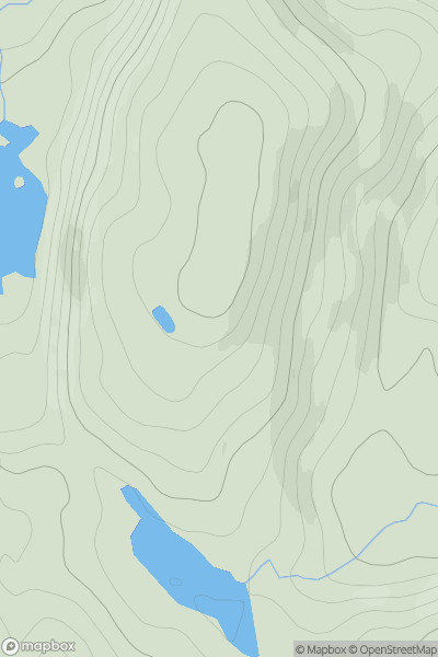 Thumbnail image for Meall na Coille showing contour plot for surrounding peak
