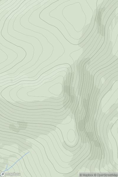 Thumbnail image for Beinn a' Bhathaich Ard (Beinn a' Bha' ach Ard) showing contour plot for surrounding peak