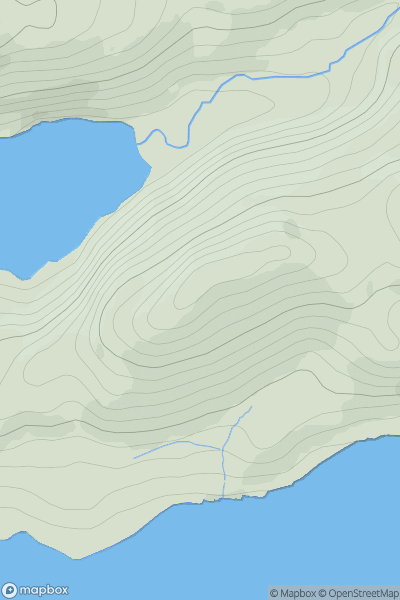 Thumbnail image for Cnoc Ardaneaskan showing contour plot for surrounding peak