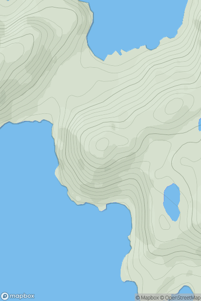Thumbnail image for Cnoc na h-Araid West Top showing contour plot for surrounding peak