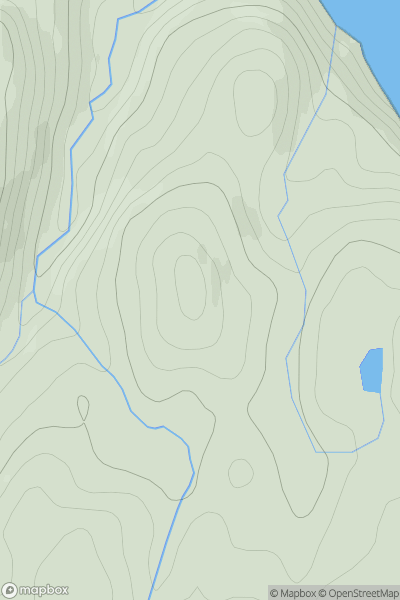 Thumbnail image for Meall an Inbhire Bhain showing contour plot for surrounding peak