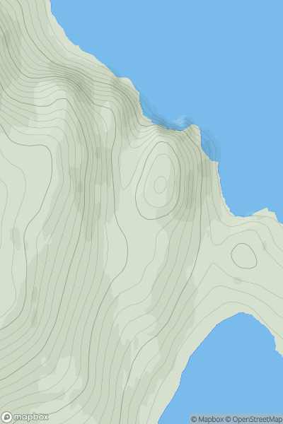 Thumbnail image for Cnoc Rubh' Aird an Anail showing contour plot for surrounding peak