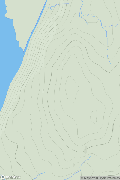 Thumbnail image for Carn nam Fiadh showing contour plot for surrounding peak
