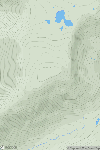 Thumbnail image for Sgurr na Feartaig showing contour plot for surrounding peak