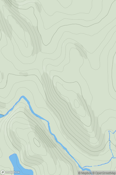 Thumbnail image for Druim a' Ghairistein showing contour plot for surrounding peak