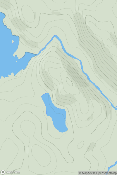 Thumbnail image for Torr nan Damhan showing contour plot for surrounding peak