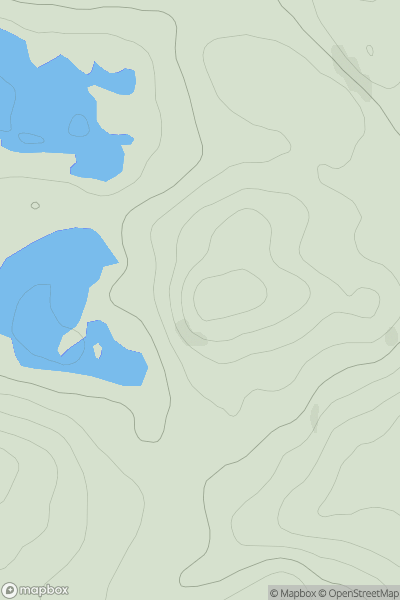 Thumbnail image for Meall na h-Uamhaidh showing contour plot for surrounding peak