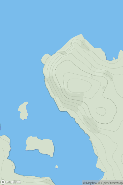 Thumbnail image for Ard Ialltaig showing contour plot for surrounding peak