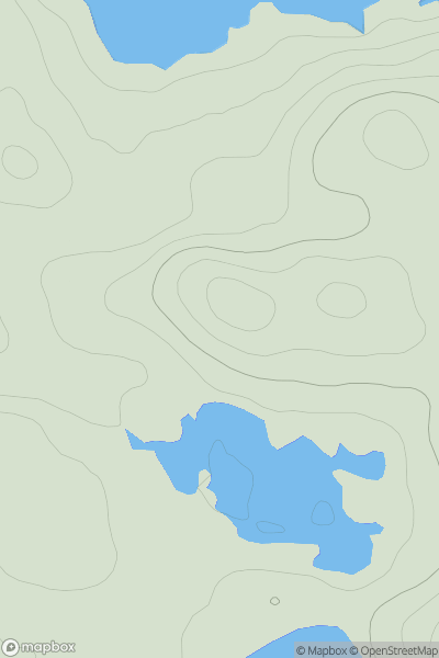 Thumbnail image for Meall Glac a' Bheithe showing contour plot for surrounding peak