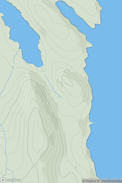 Thumbnail image for Meall an Doire Dhuibh showing contour plot for surrounding peak