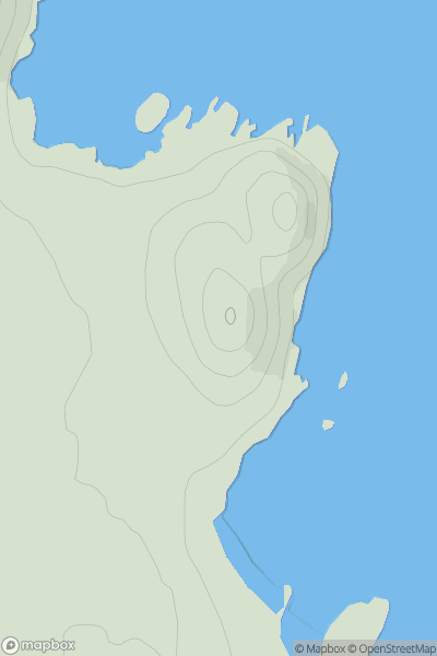 Thumbnail image for Stirk Hill showing contour plot for surrounding peak