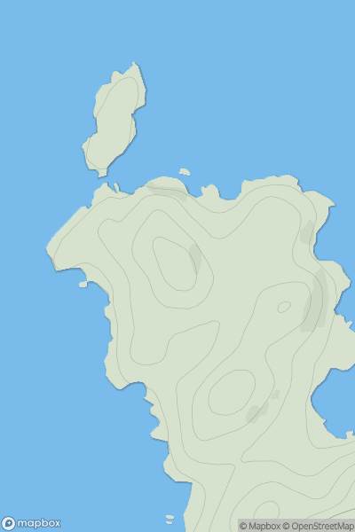 Thumbnail image for Camas Ruadh showing contour plot for surrounding peak