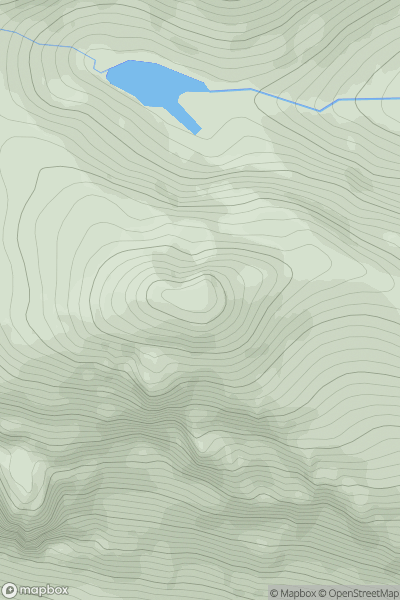 Thumbnail image for Meallan nan Uan showing contour plot for surrounding peak