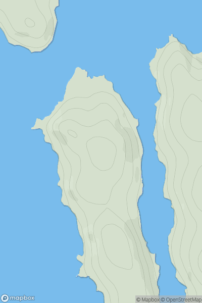 Thumbnail image for Eilean Meadhanach showing contour plot for surrounding peak