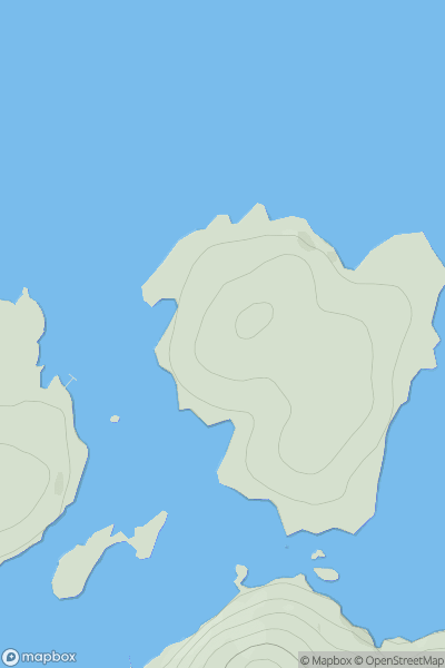Thumbnail image for Eilean Horrisdale showing contour plot for surrounding peak