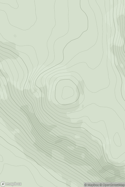 Thumbnail image for Coireag Chaorainn showing contour plot for surrounding peak