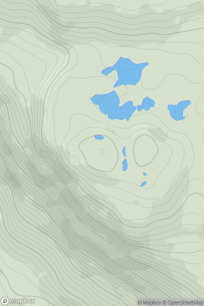 Thumbnail image for Meallan Ghobhar showing contour plot for surrounding peak