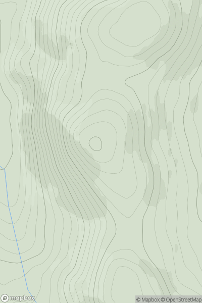 Thumbnail image for Creag-mheall Meadhonach showing contour plot for surrounding peak