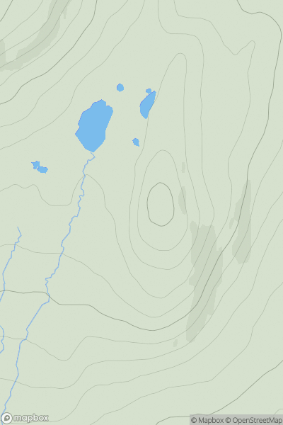 Thumbnail image for Carn Breac Meadhonach showing contour plot for surrounding peak