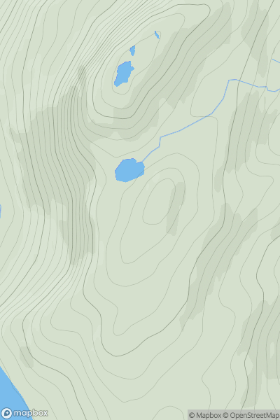 Thumbnail image for Carn a' Bhreabadair South Top showing contour plot for surrounding peak