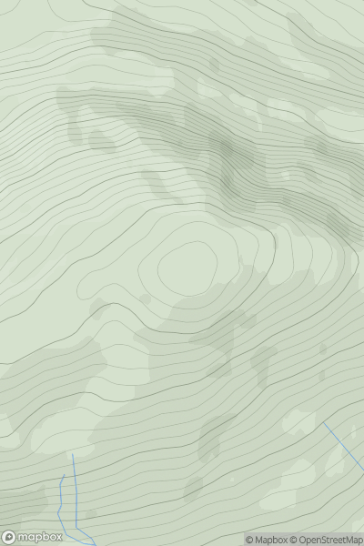 Thumbnail image for Beinn Dronaig showing contour plot for surrounding peak