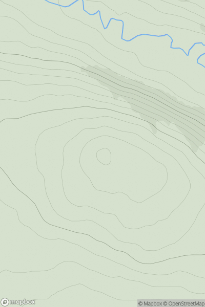 Thumbnail image for An Carnan (Beinn nan Ramh West Top) showing contour plot for surrounding peak