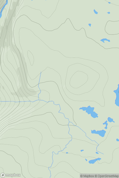Thumbnail image for Carn Cadh' a' Ghobhainn showing contour plot for surrounding peak