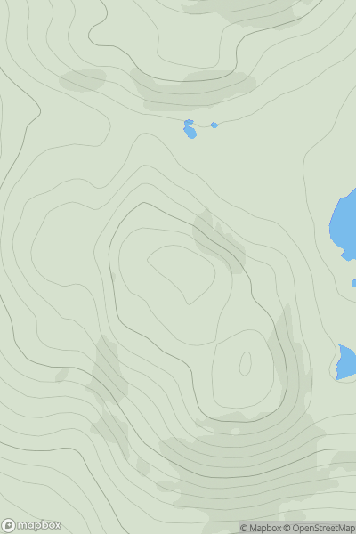 Thumbnail image for Meallan a' Mhuthaidh Beag showing contour plot for surrounding peak