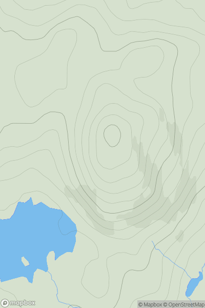 Thumbnail image for Carn Bad Leabhraidh showing contour plot for surrounding peak